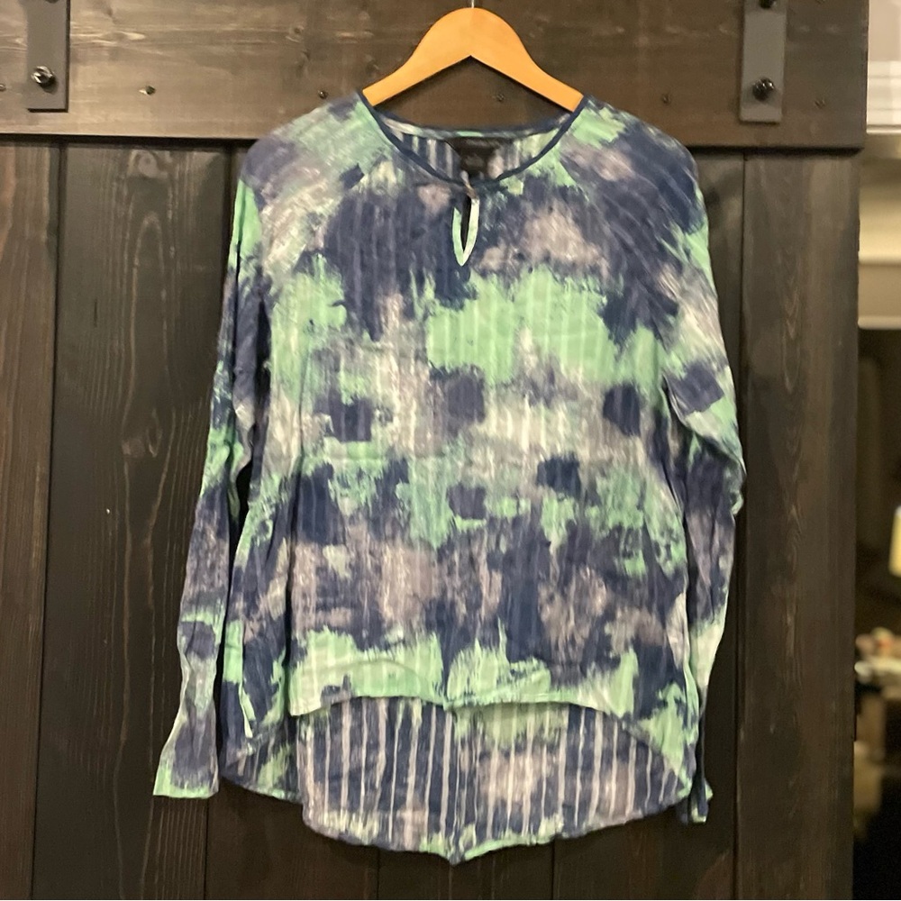 Calvin Klein Jeans Blue and Green Women's Top